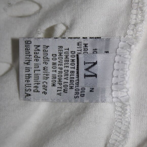 Lauren Moshi Sz M White Black Red CBGB Home Of Underground Rock 100% Cotton Top - Picture 13 of 16